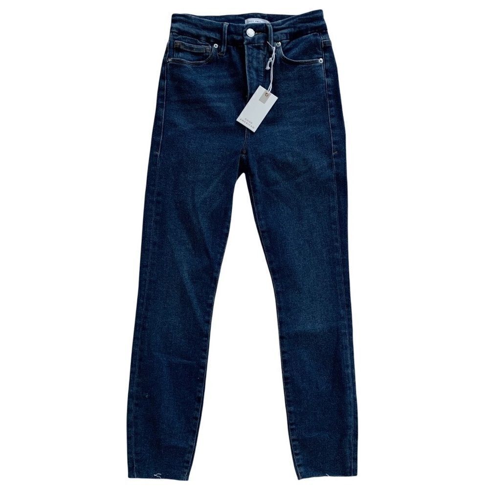 GOOD AMERICAN Good Waist Skinny Crop Jeans! - Picture 3 of 8